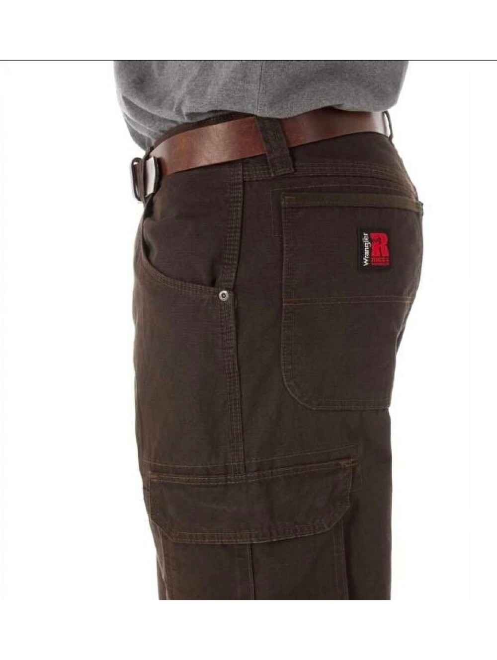 Wrangler Riggs Pants Men's 32x32 Ranger Cargo Double Knee Ripstop Brown NWT - Picture 2 of 4